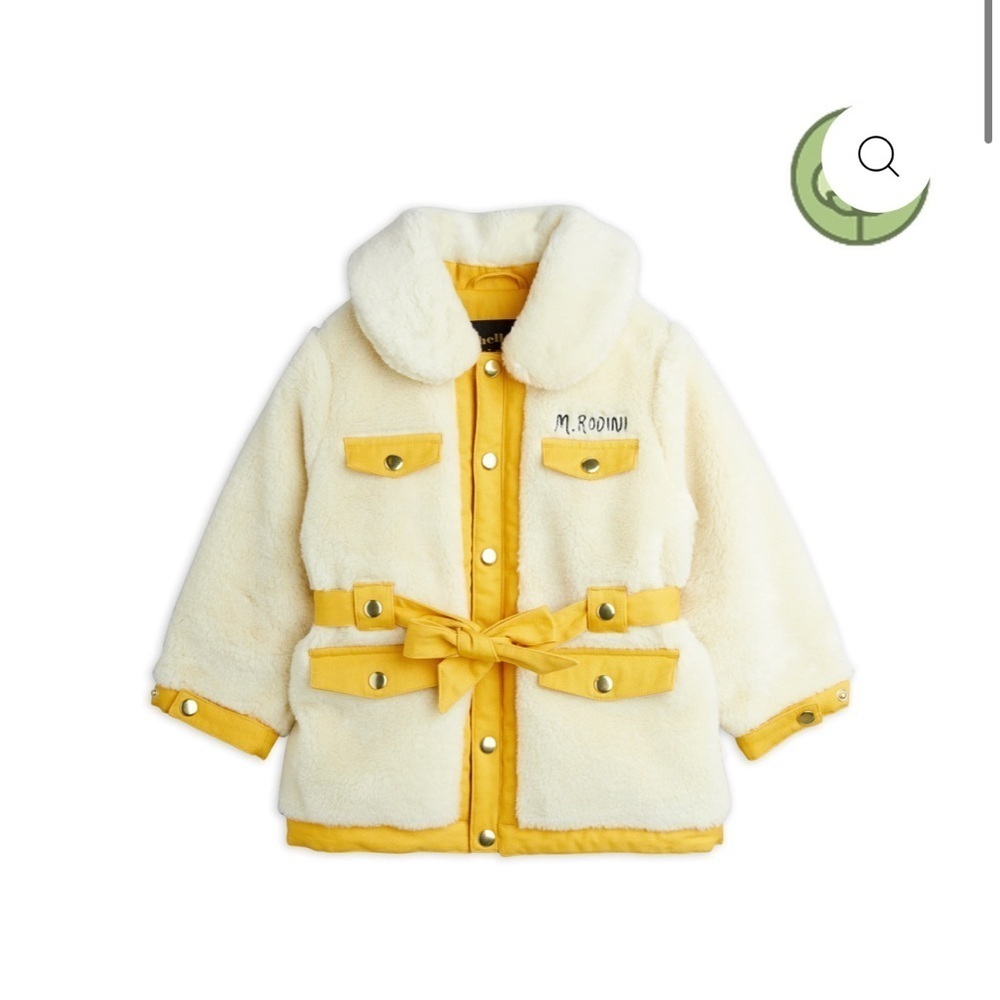 Mini Rodini Cream and Yellow Kids Jacket